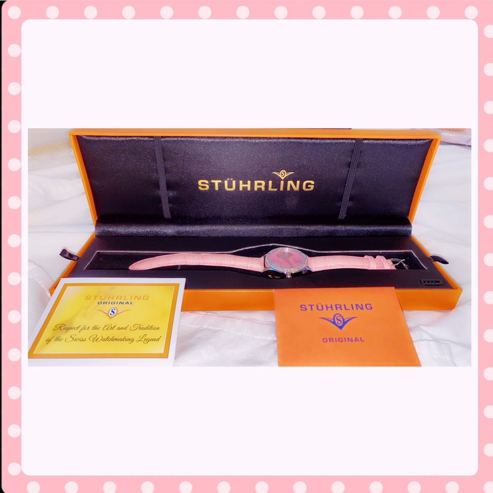 🆕💕🕰Pink STÜHRLING Watch💕🕰